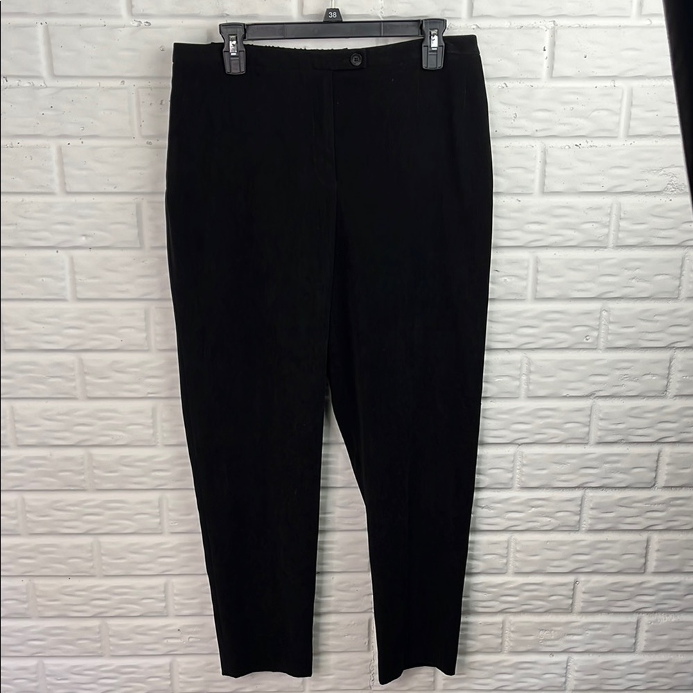 HARVÉ BENARD BY BENARD HOLTZMAN BLACK TROUSERS SZ 14Petite Made in Ukraine
